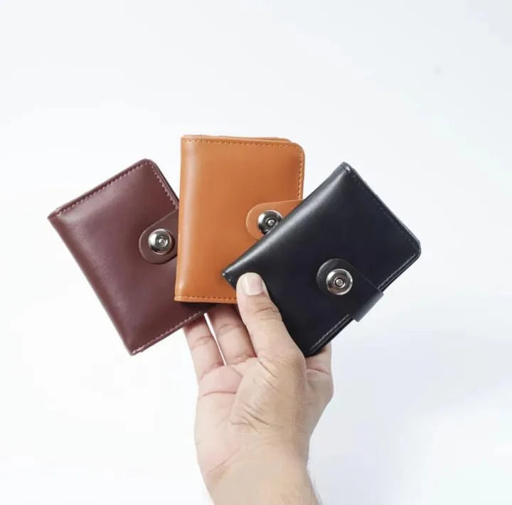 MAGNET BUTTON CLOSER MINI WALLET