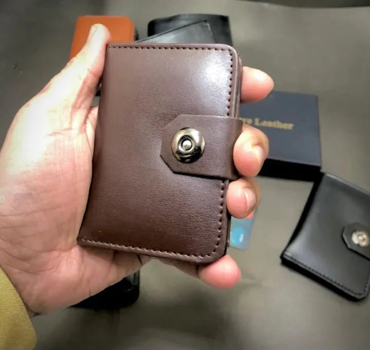 MAGNET BUTTON CLOSER MINI WALLET